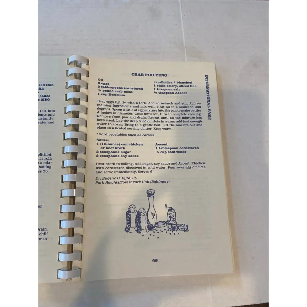 Vintage 1Antique 1981 “Maryland's Flavor” Spiral Bound Cookbook